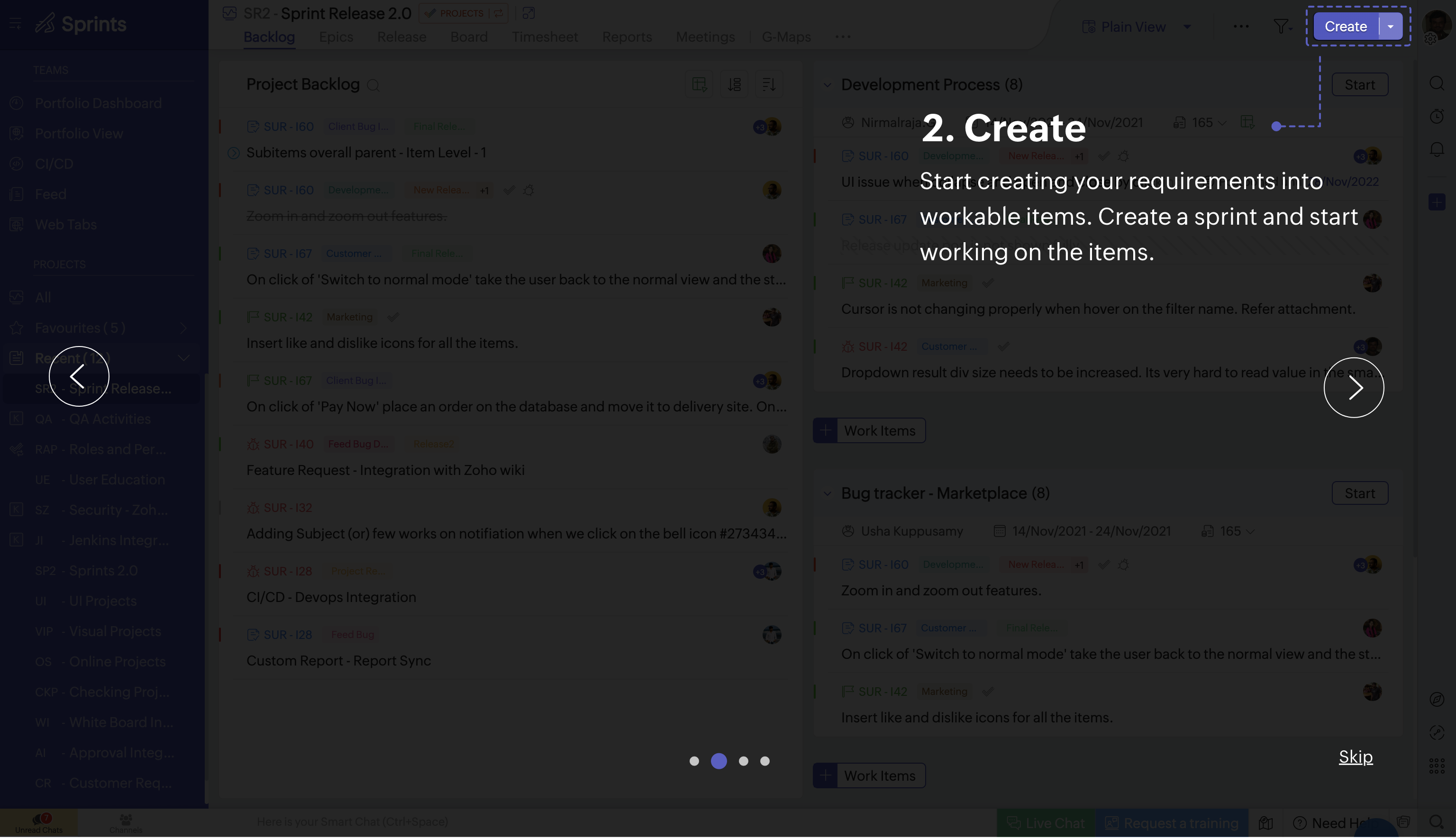 Option 1 — Step 2: Create button highlighted with overlay
