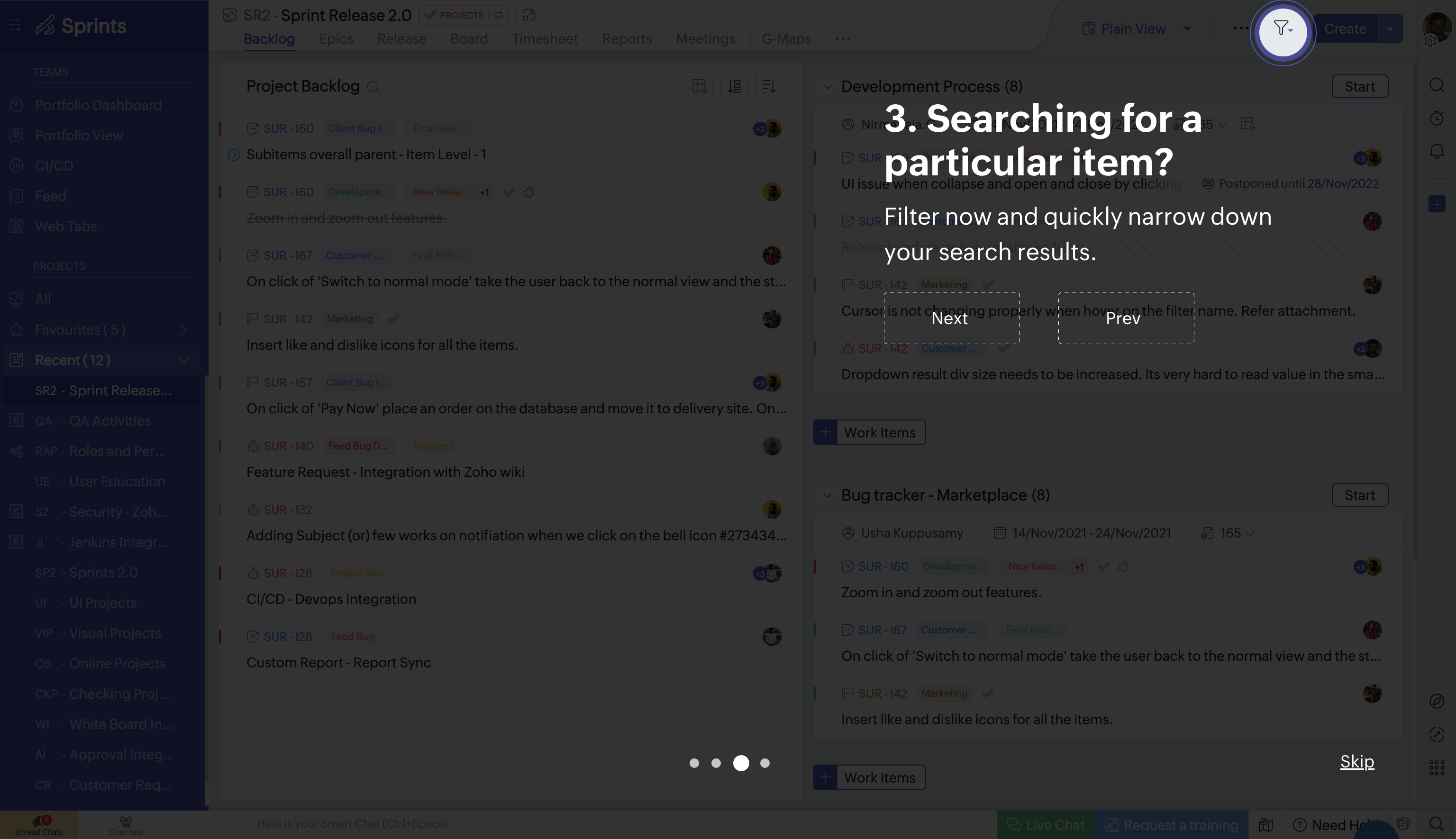 Option 2 — Step 3: Filter tooltip