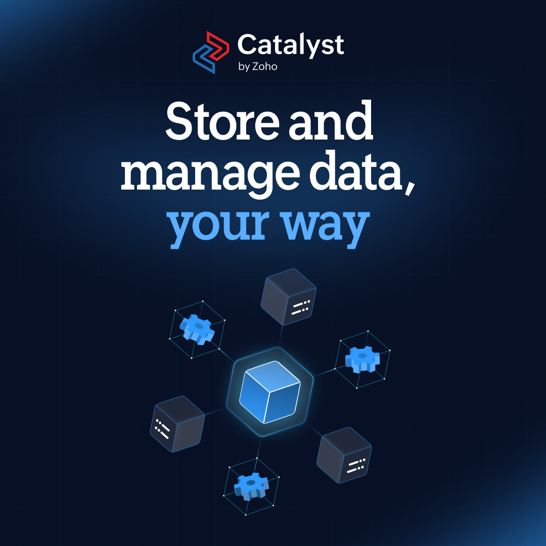 Store and manage data - Catalyst social banner